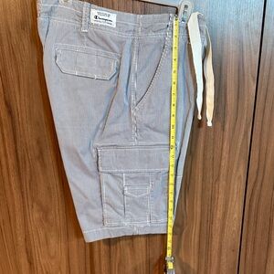 Champion Men's Gray Striped Cargo Shorts